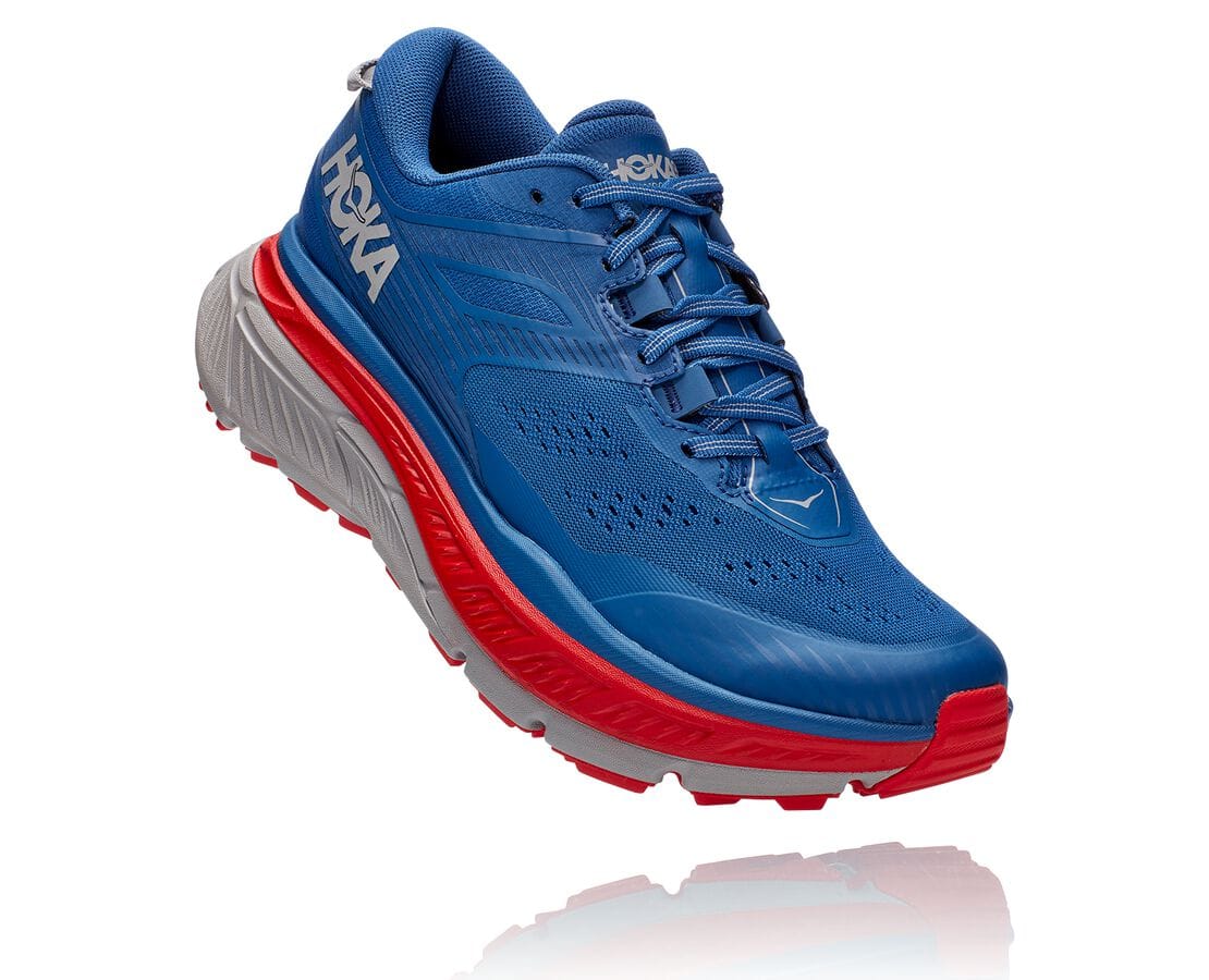 Hoka One One Stinson Atr 6 Philippines - Mens Trail Running Shoes - Dark Blue / Red | MQ0876321